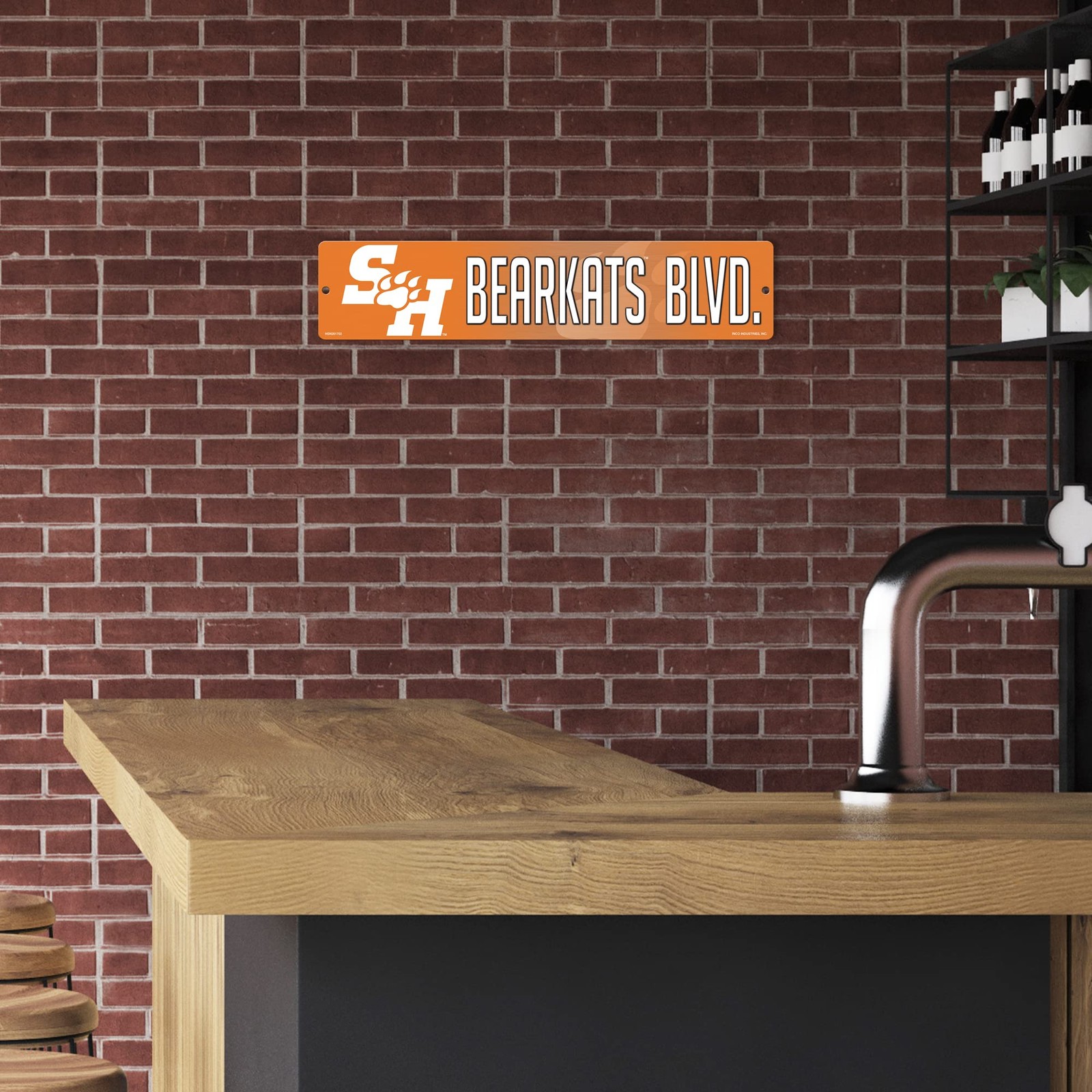 NCAA Sam Houston State Bearkats 16" Plastic Street Sign Decor