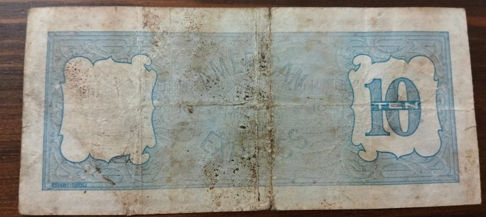 Vintage $10 Canadian American Express Traveler’s Cheque – Rare Early Issue - Image 2 of 4