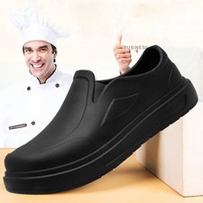 Men's Chef Shoes Slip Resistant Kitchen Work Shoes Waterproof Oil Proof Clogs