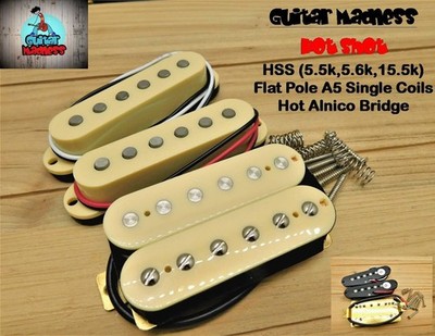 G.M. Hot Shot HSS Set Hot 15.5k Bridge, 5.5k N, 5.7k Middle Cream