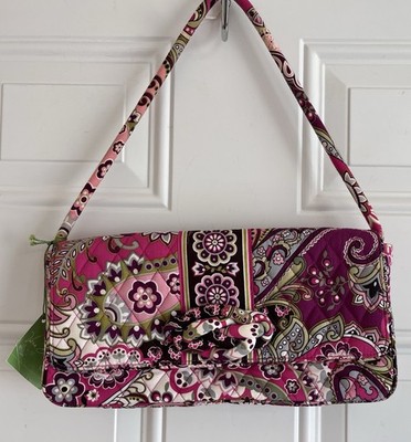 NWT Vera Bradley Knot Just A Clutch Very Berry Paisley Pocket Book Purse