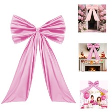 Large Bow Hanging Decoration Christmas Decor Large Bow Ribbon Polyester Material