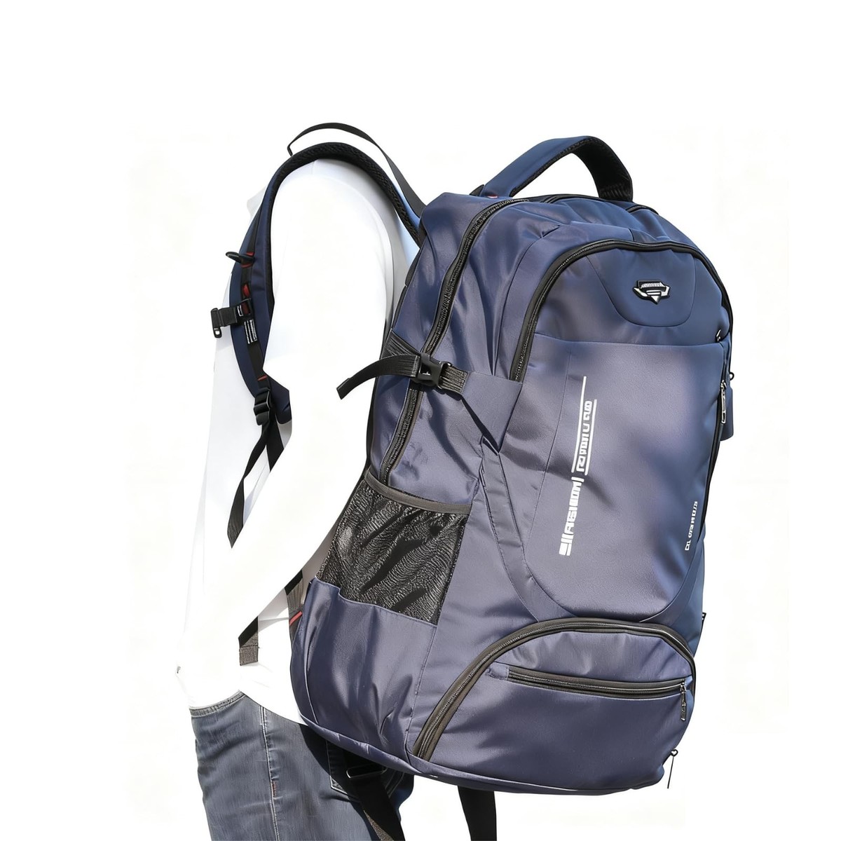 80l travel backpack MOUNTAINTOP Internal Frame for Man & Women Backpacking Hiking Backpack with Rain Cover,Blue : Sports & Outdoors Hypalon Patch to protect you from sharp edges 80L Backpacks | 80 Litre