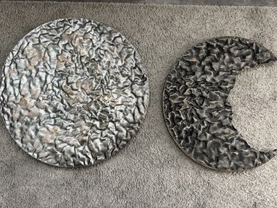 Moderne Metall-Wanddeko 2er Set   Schwarz/Silber   Novità Home