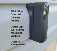Blink Video Doorbell (newest model)  Dutch Lap 4.5 Siding Mounting Bracket Wedge