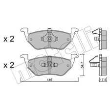 METELLI Bremsbeläge Bremsbelegsatz hinten für Ford Maverick Mazda Tribute