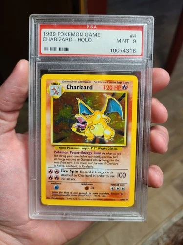 1999 Pokemon Base Unlimited Charizard #4/102 Holo PSA 9  MINT