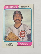 1974 Topps  #62 Bob Locker Chicago Cubs Near Mint or better Card is scanned