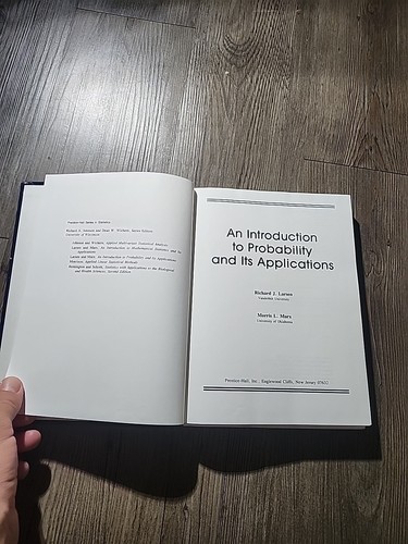 An Introduction To Probability & Its Applications Larson/Marx Hardcover 1985 - Picture 4 of 12