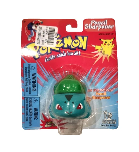 Pokemon Bulbasaur Pencil Sharpener New Vintage Rare 1999 Nintendo Toy Island