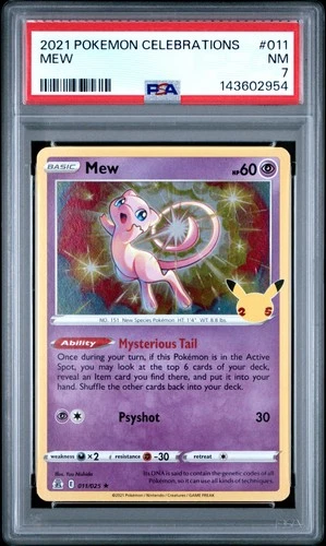 2021 POKEMON CELEBRATIONS #011 MEW PSA 7