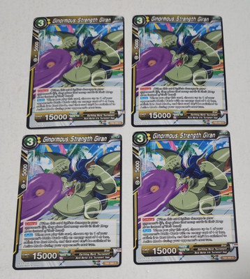 Dragon Ball Super Card Game Ginormous Strength Giran TB2-060 C Common x4 Playset