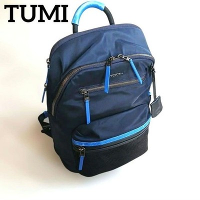 TUMI Hilden Navy Rucksack 12 Zoll Laptop Nylon & Leder Trolley Hülle...