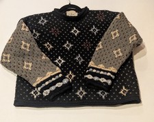 Vintage LL Bean Womens Hand Knitted - Roll Neck 60 Wool Pull Over Sweater Sz M