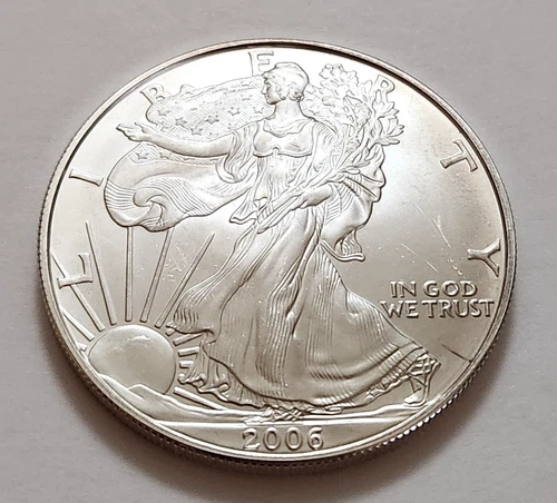 2006 American Silver Eagle 1 Troy Oz .999 Fine Silver     (X19)