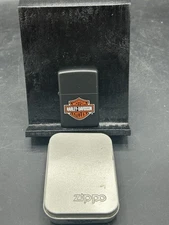 ZIPPO Harley Davidson Bar and Shield Logo Black Matte Lighter (Appears Unstruck)
