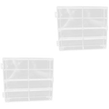 Set of 2 Clear Display Case for Miniature Car Organizers and Storage Shelf