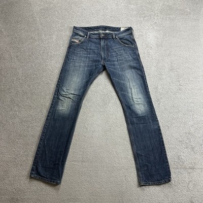 DIESEL Herren Jeans Hose KROOLEY W31 L30 Regular Slim Tapered 29614 Blau Denim