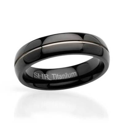 SIMMONS/SHR Stylish Brand New Gentlemens Band Ring in Titanium Size 10.5