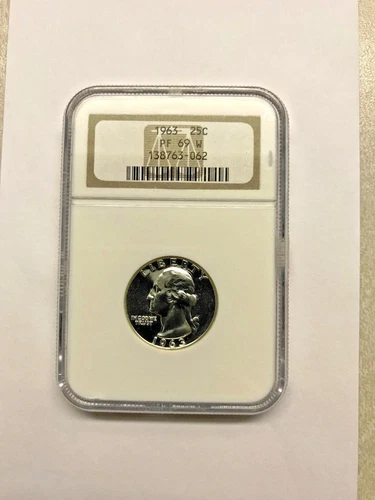 1963 NGC PF69 White Washington Silver Quarter #7379