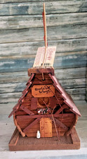 Vintage 'Spirit Of The Woods' Cabin Style Cedar Bird Feeder -Charming 