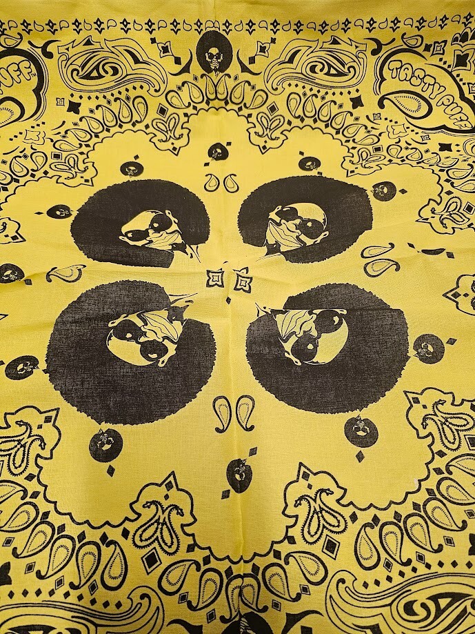 2 Bandana Tasty Puff Bright Yellow and Black Bandana 21