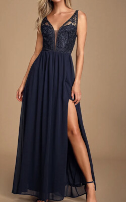 lulus bridesmaid dresses A-Line Light Yellow Scoop Neck Bridesmaid Dress with Slit BD124 US12 / Custom Color main image 1