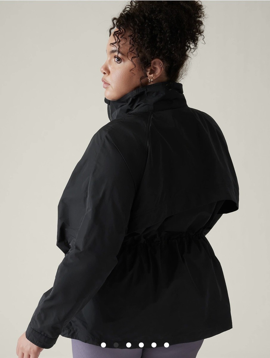 ATHLETA フード付きブラックジャケット Athleta Westerly Jacket Size LT Large Tall Black #531113 | eBay