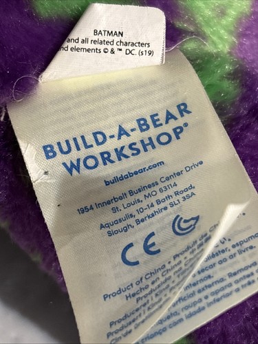 Build A Bear 2019 Batman 80th Anniversary Joker Plüschbär Puppe DC Comics 18 Zoll - Bild 6 von 6