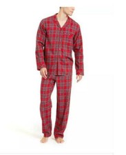 NWT Family Pajamas Matching Men Flanne Pajama Set Red Plaid Small