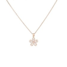 CZ Gold Plated Flower Necklace