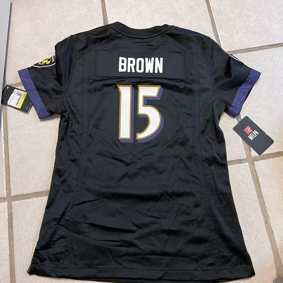 Nike Baltimore Ravens No15 Marquise Brown Camo Women's Stitched NFL Limited 2019 Salute to Service Jersey