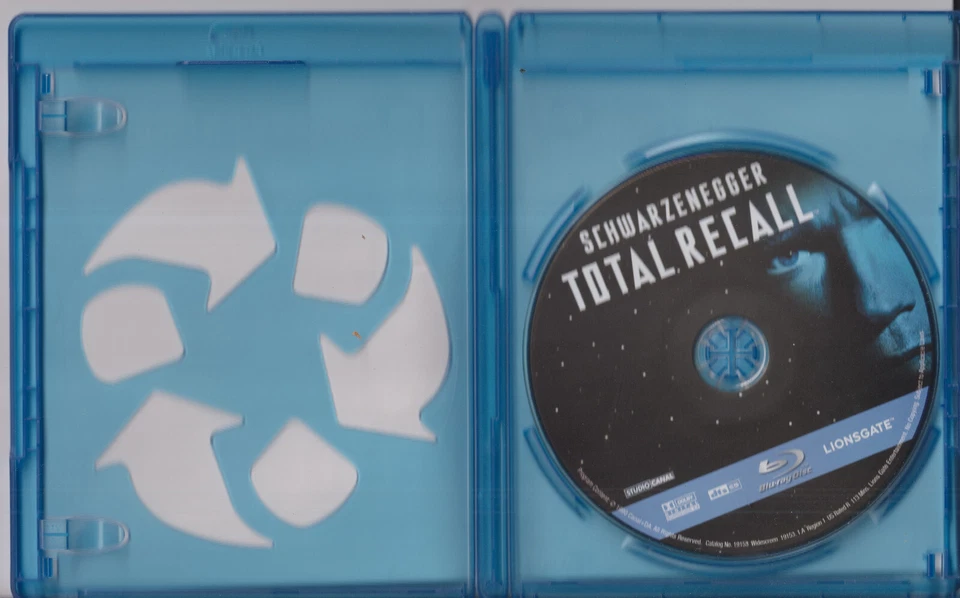 Total Recall - 1990 Schwarzenegger (Blu-Ray Disc) W/case Foto 2 de 2
