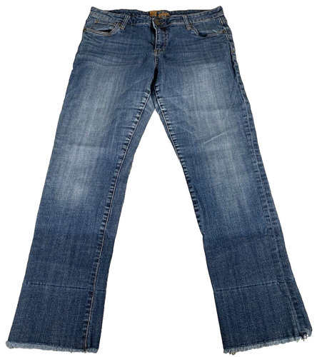 KUT from the Kloth Women's Jeans Size 14 Dark Wash Distressed Hem KP688MA1R 35x2