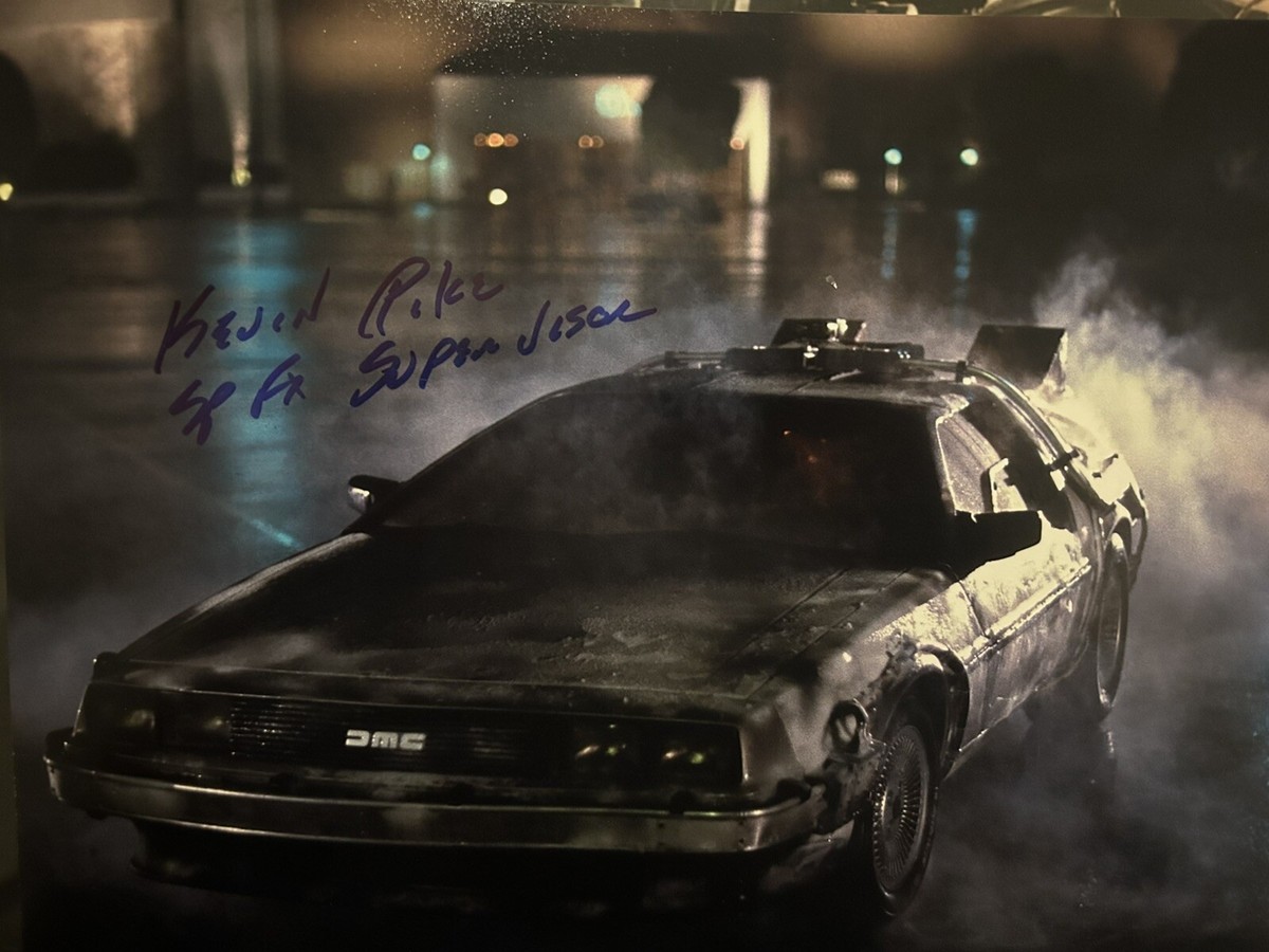 Kevin Pike Back To The Future Delorian FX Supervisor SIGNED 11x14