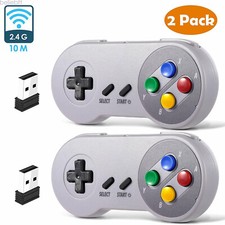 2 Pack Wired/ Wireless SNES USB Controller Ga...