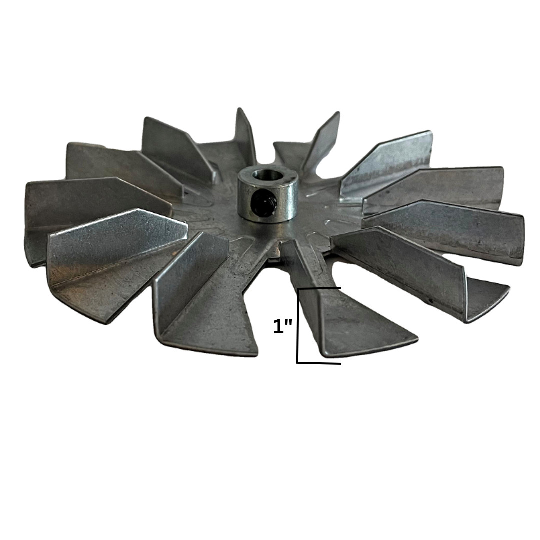 Stove Combustion Exhaust Fan Motor Paddle Blade Impeller, 4-3/4", AMP-00661