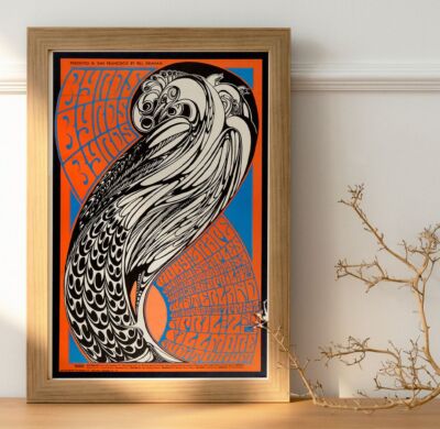 The Byrds Moby Grape 1967 Konzert Tour Repro Foto/Poster bis 36 Zoll
