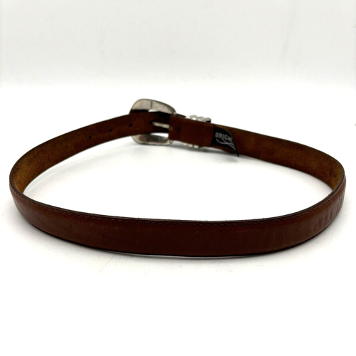 1995 Brighton 46006 Brown Leather Ornate Buckle Western Waist Belt Size S 26" - Picture 6 of 19