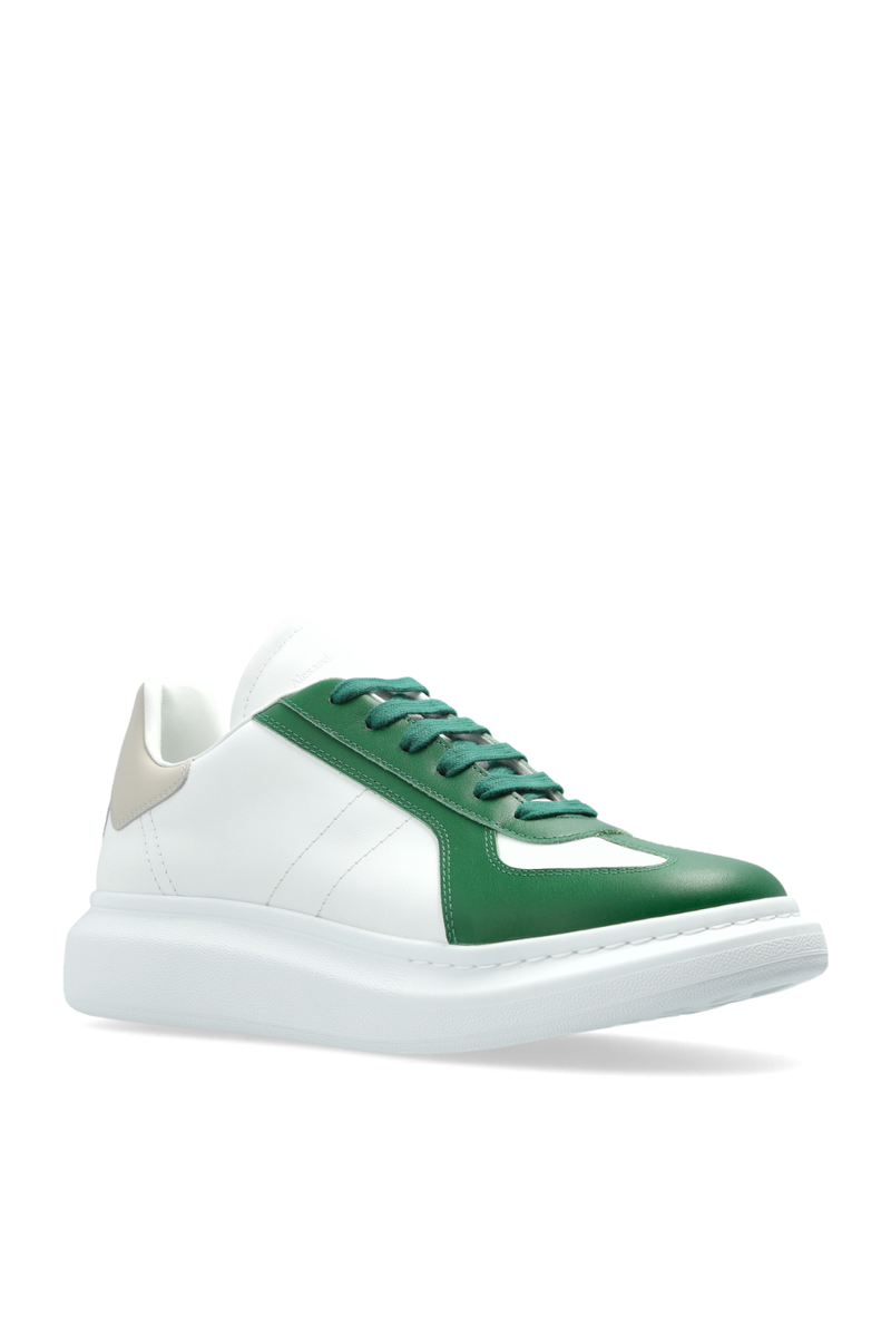 ALEXANDER MCQUEEN Oversized Retro $830 Men's White/Green Leather