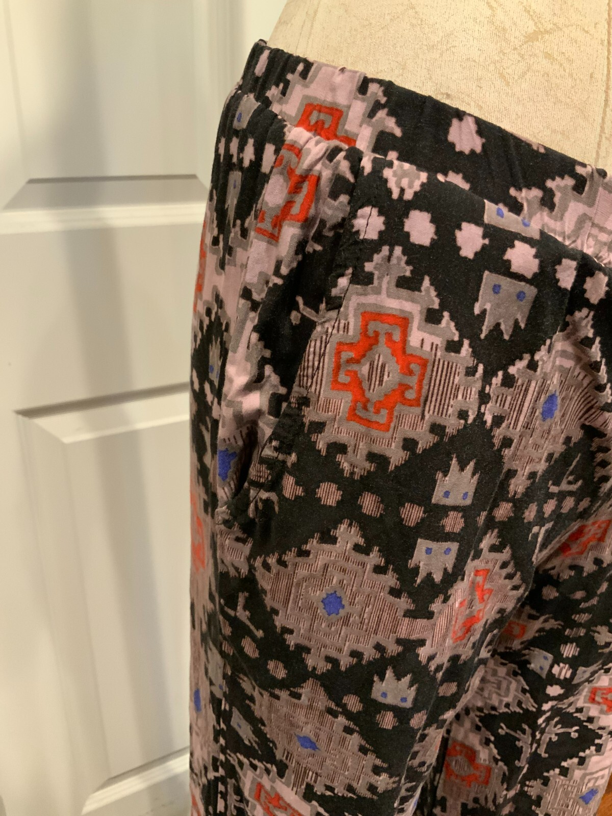 Ella Moss Multicolor Geometric Patterned Pants W/… - image 3