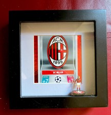 Distintivo AC Milan FC incorniciato Match Attax figura Subbuteo fatto a mano arte/artigianato