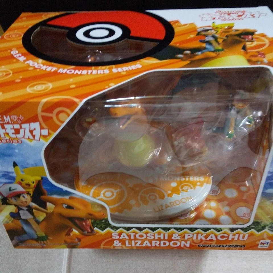 Pokemon G.E.M. Série Ash Ketchum & Pikachu & Charizard boneco Megahouse Satoshi - Imagem 3 de 4