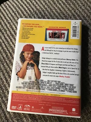 MONKEY TROUBLE 1994 DVD OOP NEW LINE PRINT THORA BIRCH HARVEY