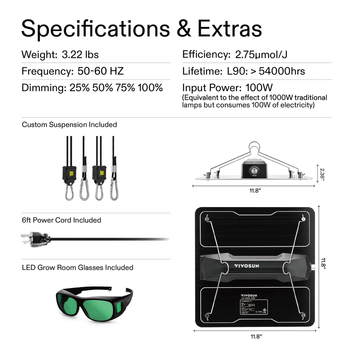 Vivosun 1000w led grow light deals