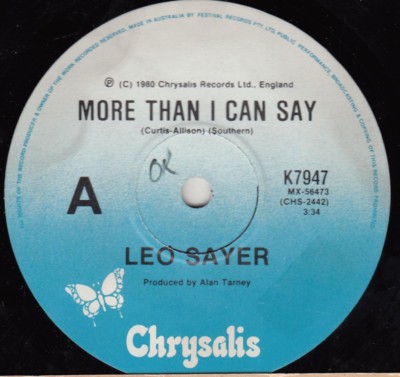 LEO SAYER More Than I Can Say / Only Fooling 45 P/S SirH70 | eBay