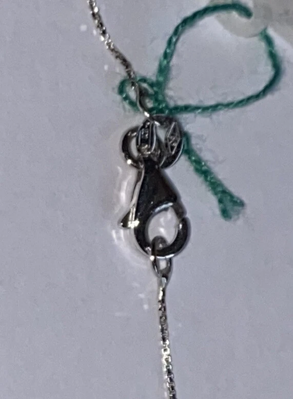 Halskette IN Oro Weiß 18kt. Anhänger Schreiben " G " mit Diamanten Natürliche - Bild 4 von 4