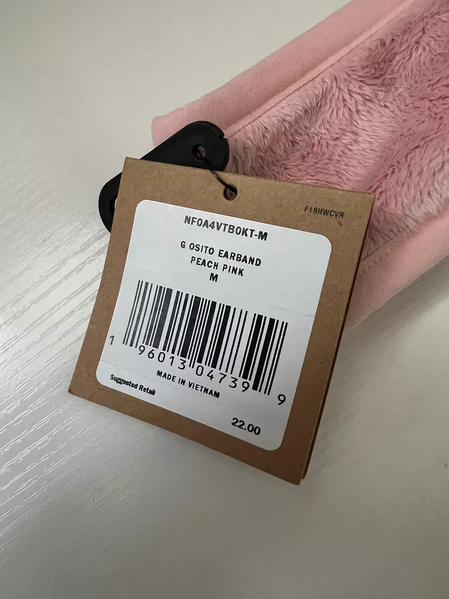 NWT The North Face Girls Osito Earband Winter Headband Peach Pink NF0A4VTBOKT