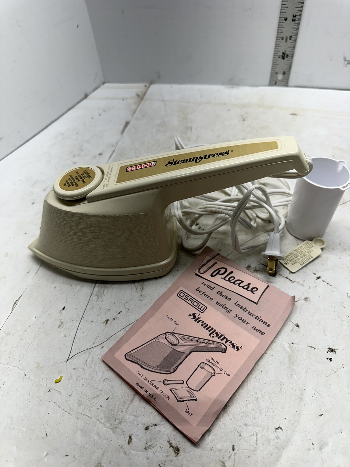 OSROW UPRIGHT STEAMER & STEAM IRON #O6