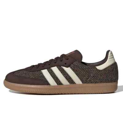 Adidas Samba OG X Harris Tweed dunkelbraun - UK 5 - ID1450 US 5,5 schneller Versand